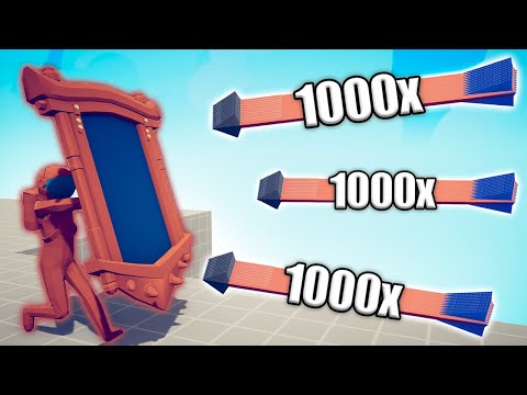 AMONG US MIRROR SHIELD vs 1000x OVERPOWERED UNITS - TABS | Totally Accurate Battle Simulator 2023