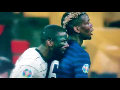 OMG horny Antonio rudiger biting and hugging paul pogba in euro 2021 this is weird 😱