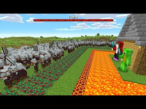 7 Security Build Hacks vs Pillagers - Minecraft | Minecraft ; maizen |minecraft zombie