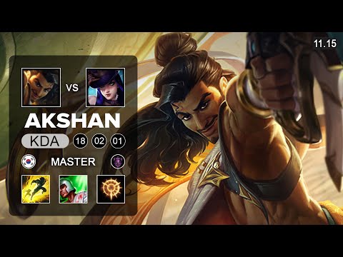Akshan ADC vs Caitlyn - KR Master Patch 11.15
