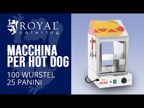 Video - Macchina per hot dog - 100 wurstel - 25 panini - 1.000 W