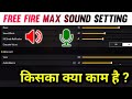 Free Fire Max Sound Setting Full Details Pro Player Setting Free Fire Setting