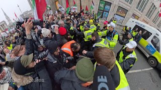 Did pro-Palestine protesters crash police lines? Raw footage from the rally