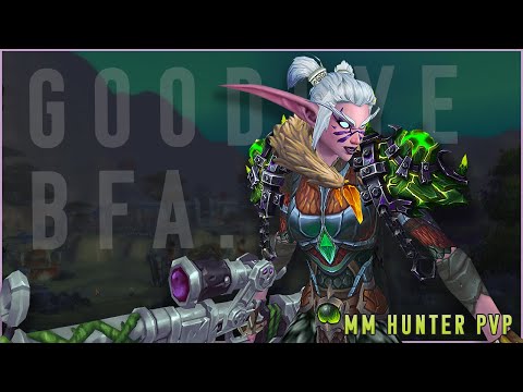 GOODBYE BFA! - Marksmanship Hunter PvP (Warsong Scramble WoW Battleground)