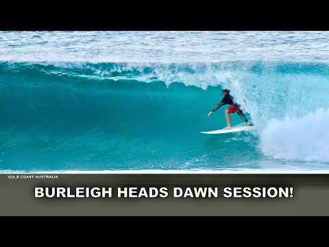 Surfing Super Clean Pumping Burleigh Heads Dawn Session! Sunday 1st February 2026