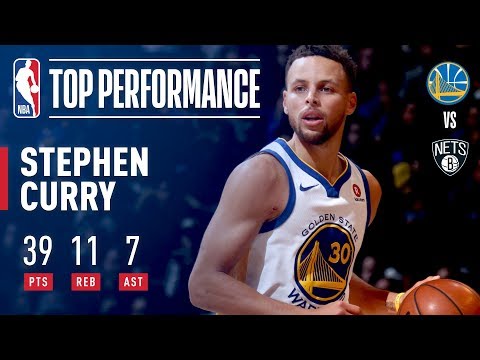Stephen Curry goes OFF for 39 Points, 11 Rebounds and 7 Assists vs the Nets | November 19, 2017