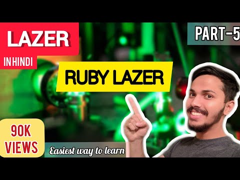 Part-6 Ruby lazer in hindi,Construction,working of ruby laser | Physics Laser Video