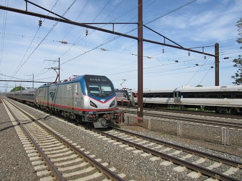 NEC Railfanning at Rahway - With High Speed Amtrak Action