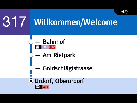 VBZ Ansagen » 317 Schlieren, Zentrum/Bahnhof — Urdorf, Oberurdorf | SLBahnen