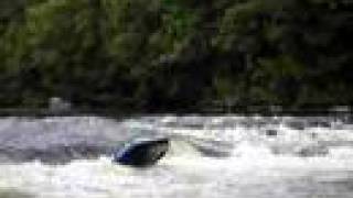 White water canoeing at Grandtully, River Tay, Scotland