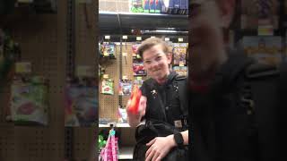 Shooting a cap gun at Walmart