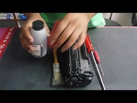 How to refill 12a cartridge in hindi/ hp laserjet p1005 tone...