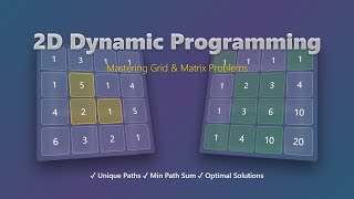 2D Dynamic Programming for Beginners: Grids and Matrices Explained!