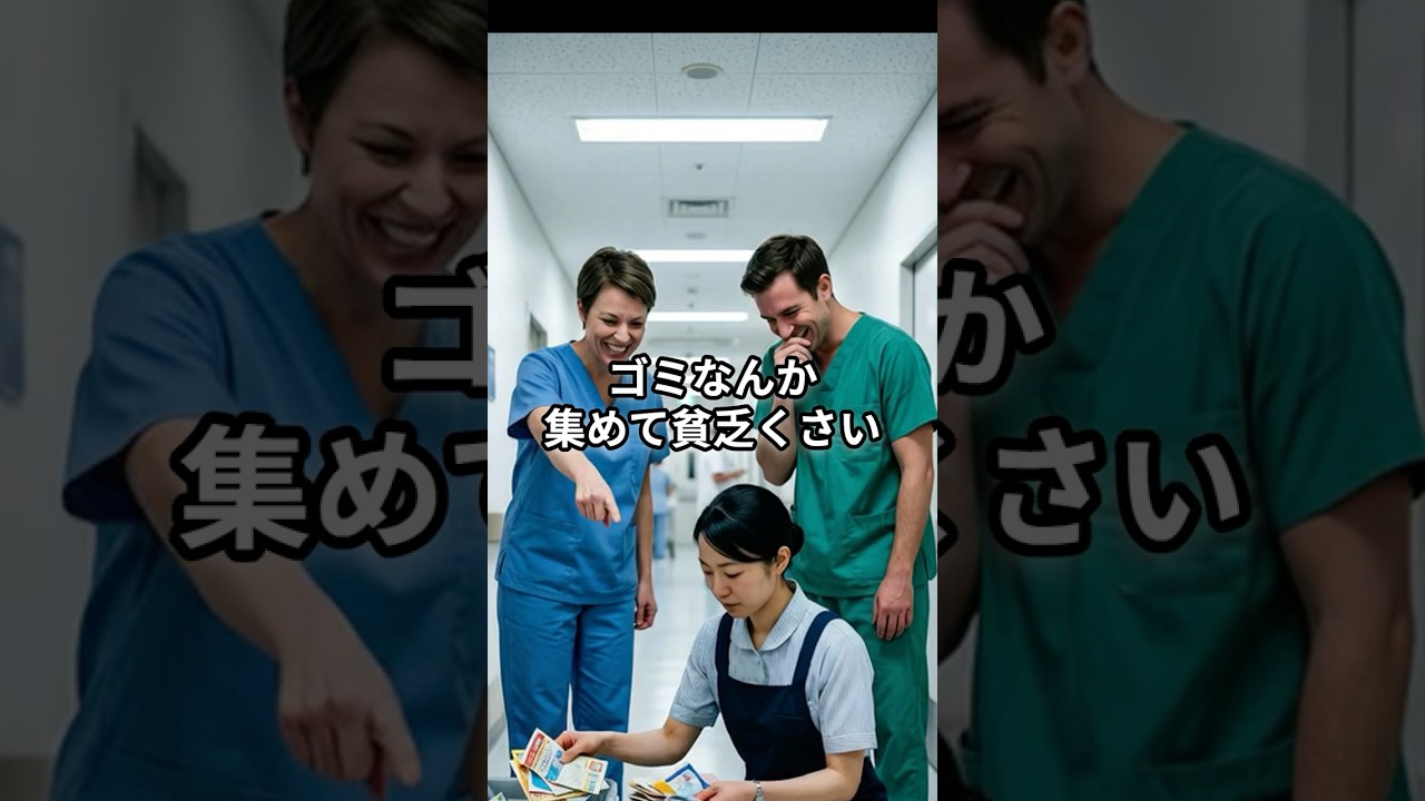 「ゴミ集めて貧乏くさいw」NYの病院で嘲笑された日本人清掃員。だが彼女の「紙切れ」がとんでもない奇跡を起こす…#スカッとする話 #シニア #60歳代 #感動 【楽曲提供：箕輪レコーズ】