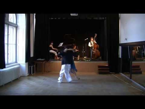  Judit Somos  and  Béla Barabás  are  dancing  to  the  tango  "  La Cumparsita  "  by  Trio de la Plata