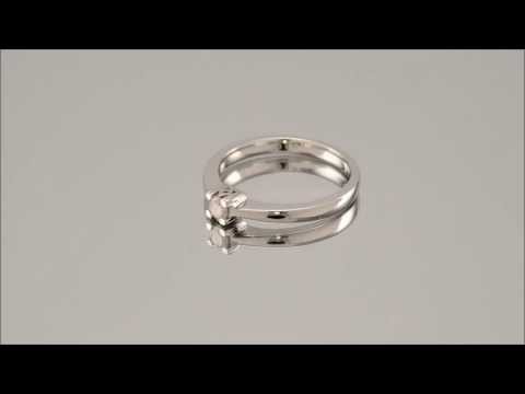 9ct White Gold 10pt Diamond Solitaire Ring - D7294
