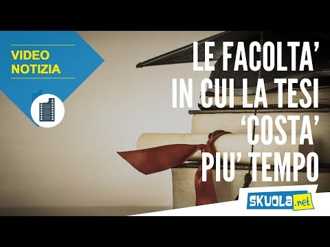 Università: le tesi che 'costano' più tempo