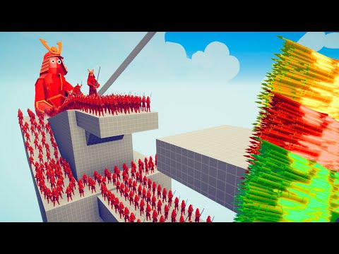 100x SAMURAI + 3x SAMURAI GIANT vs 3x EVERY GOD - Totally Accurate Battle Simulator TABS