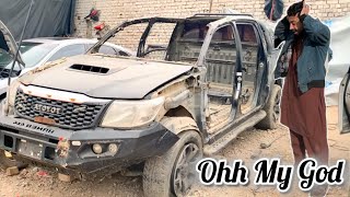 “Toyota Hilux Vigo Accident Car Towing | Crane Recovery Process”
