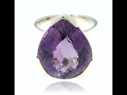 Inel Argint 925  Ametist natural - Eleganta si Stralucire