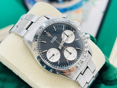 Rolex Daytona 6239 Box & Papers 1966/1967 Stainless Steel Unpolished Black Dial