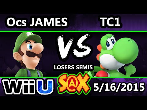 S@X Arcadian - OcS James (Luigi) Vs. TC1 (Yoshi) SSB4 Losers Semis - Smash Wii U - Smash 4