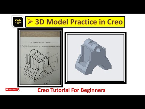 Creo Modeling Exercises Tutorial for Beginners | Creo Practice Exercises - 8