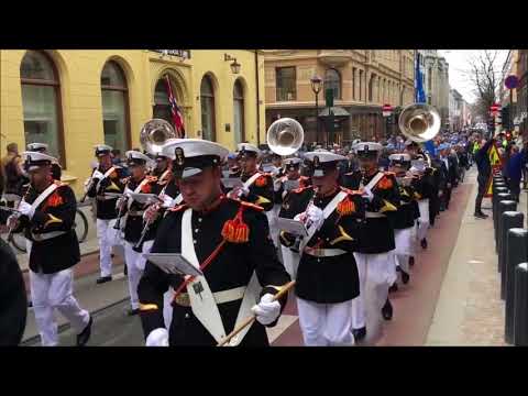 Marinierskapel Streetparade Taptoe Noorwegen 2018