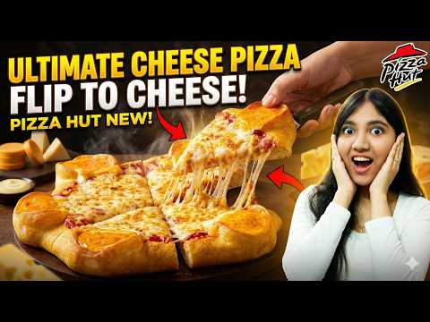 New Pizza Hut flip to cheese Pizza Review | Pizza Hut ultimate Cheese Pizza