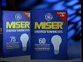 1989 GE Miser Bulbs TV Commercials