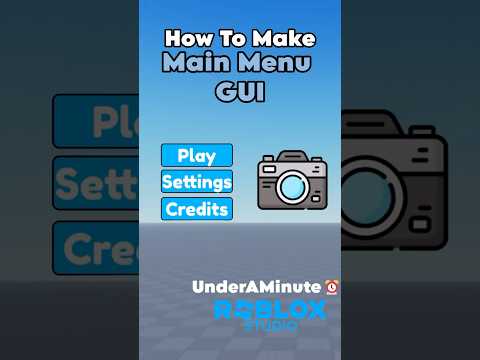 How to make a Main Menu In Roblox #Roblox