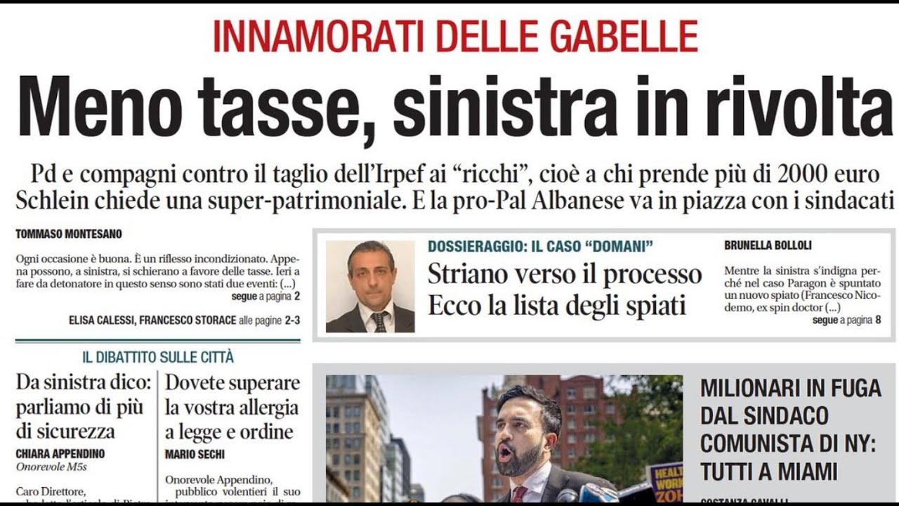 RASSEGNA STAMPA 7 NOVEMBRE 2025 QUOTIDIANI NAZIONALI ITALIANI  PRIME PAGINE DEI GIORNALI DI OGGI