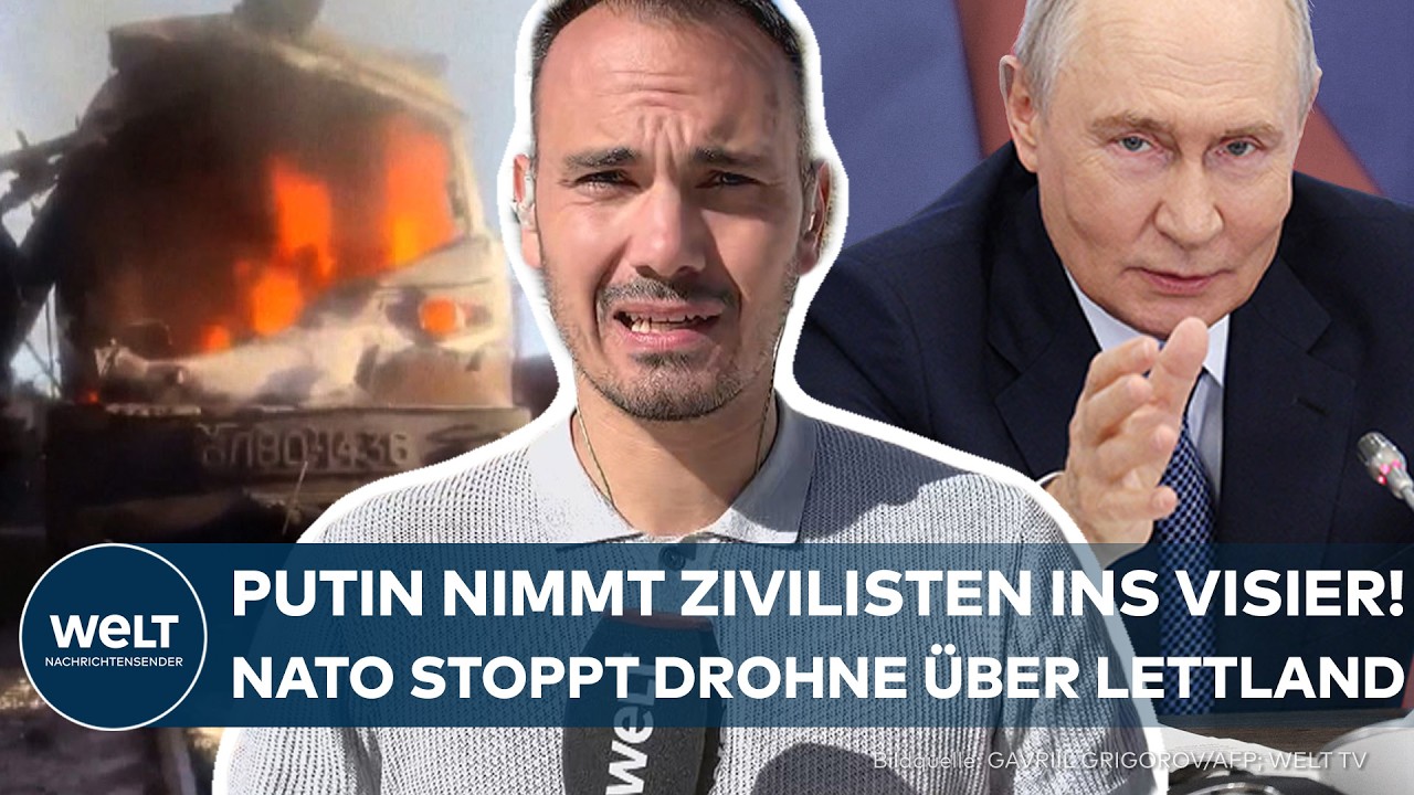 KRIEG IN DER UKRAINE: NATO schießt Drohne über Lettland ab – Putins Truppen greifen Zivilisten an!