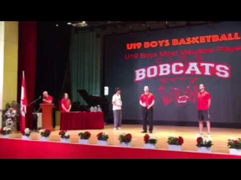 David Zhang #8: MVP of U19 Boys Basketball, CISB, 2016