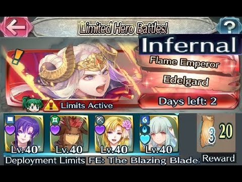 The battle with Limited unit : Vs. Legend! Edelgard  - Infernal (with F2P units, SI and seals)