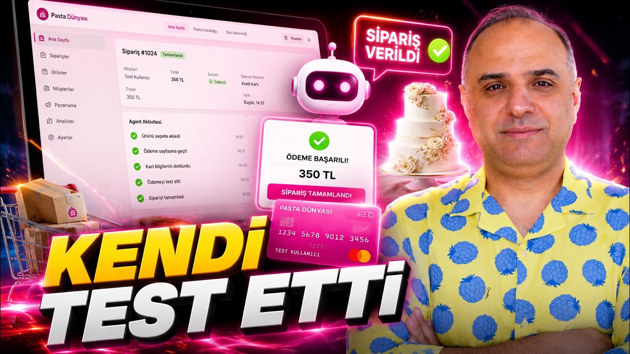 E-ticaret sitemi agent kurdu, ödemeyi kendi test etti