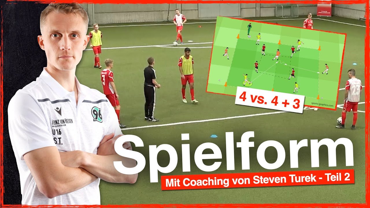 Teil 2: 4 vs. 4 plus 3 mit Praxiscoaching I Coach² - Fußballtraining