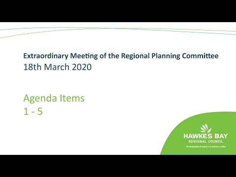 Extraordinary Meeting of the Regional Planning Committee