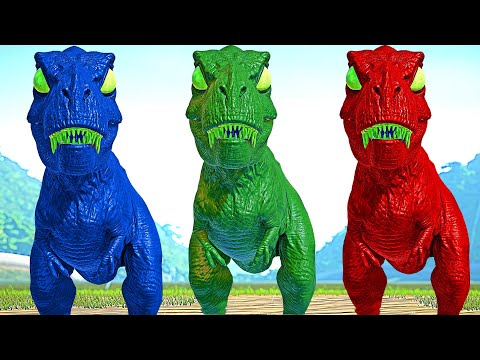 Green Alien T-Rex Color Pack Breakout – Stegoceratops Jurassic World Evolution Dinosaurs Fighting