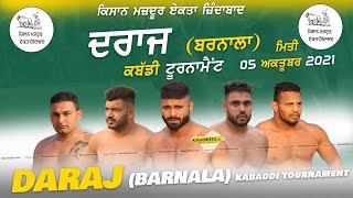 Daraj (Barnala) Kabaddi Tournament 05 Oct 2021