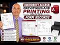 Microsoft Access Previewing And Printing Selected Form Records