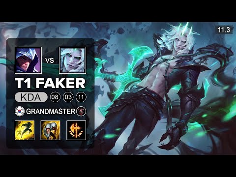 T1 Faker Viego Mid vs Talon - KR Grandmaster Patch 11.3