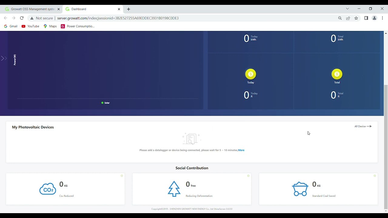 Growatt Oss  Account setup, plant setup and dongle setup
