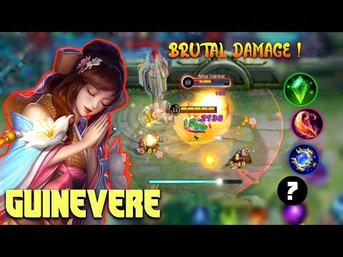 BRUTAL DAMAGE ! GUINEVERE BEST BUILD 2022 | GUINEVERE GAMEPLAY | MOBILE LEGENDS✓