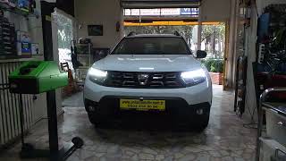 Dacia Duster  Led far ampulü montajı uygulaması uzun farı H1 sis farı H11 LED dacia duster