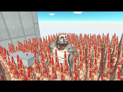 FALLING UNITS ON SPIKES | ANIMAL REVOLT BATTLE SIMULATOR