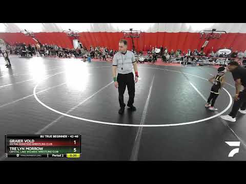 42-46 Lbs Round 3 - Tre`Lyn Morrow, Crystal Lake Wizards Wrestling Club Vs Graier Vold, Milton Mon