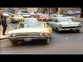 Baltimore 1960's in color, Street Scenes [60fps,Remastered] w/sound design added