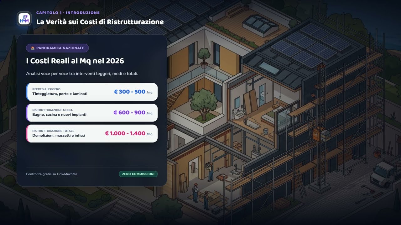 Video guida con prezzi e stime su quanto costa ristrutturare casa nel 2026