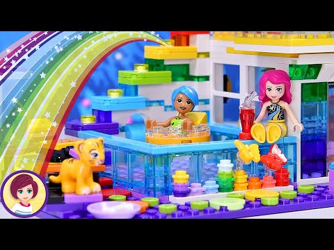 YouTube thumbnail: Too Much Rainbow - Livi's Pop Star House turns #Pride - Custom Lego build challenge